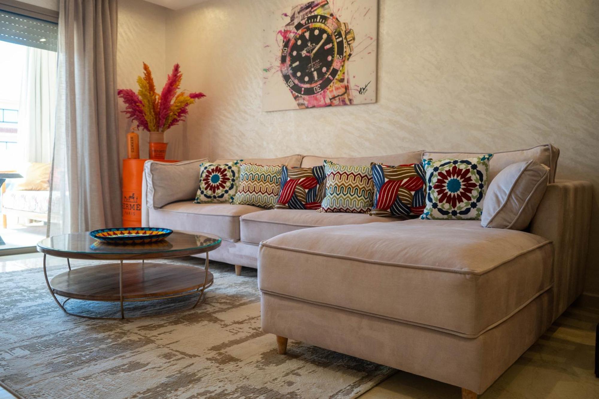 Magnifique Appartement Moderne De 2 Chambres Avec Piscine A 10 Min Du Centre De Marrakech Marrakesh Buitenkant foto